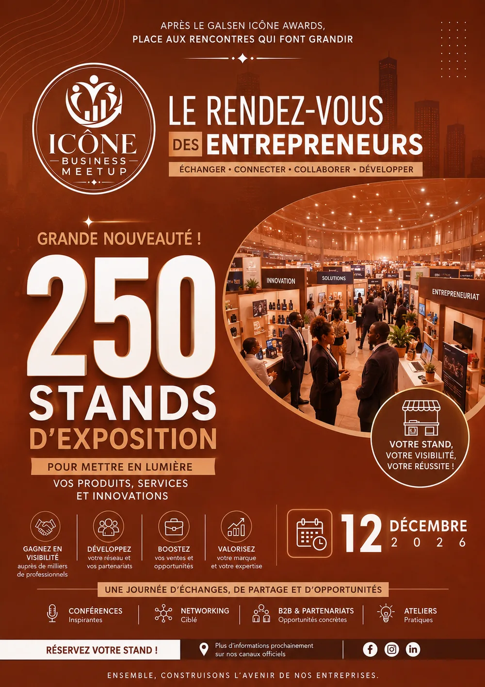250 stands d'exposition